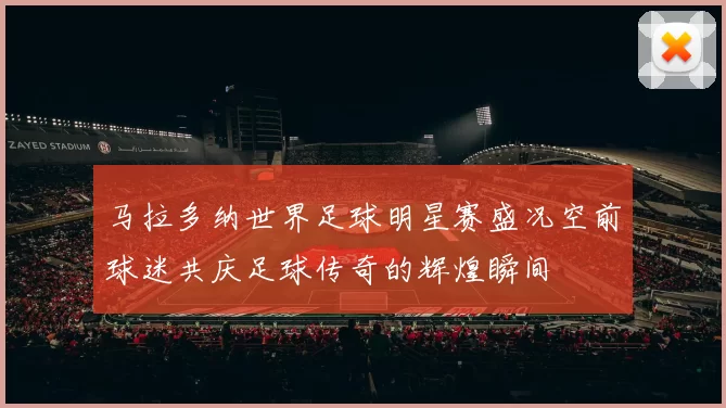 马拉多纳世界足球明星赛盛况空前球迷共庆足球传奇的辉煌瞬间